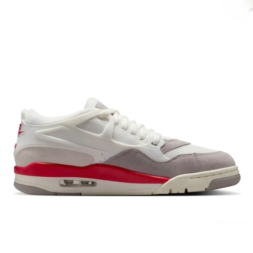 Nike Air Jordan 4 RM Sail Fire Red College Grey Men 8 / Women 9.5 HF8126-100